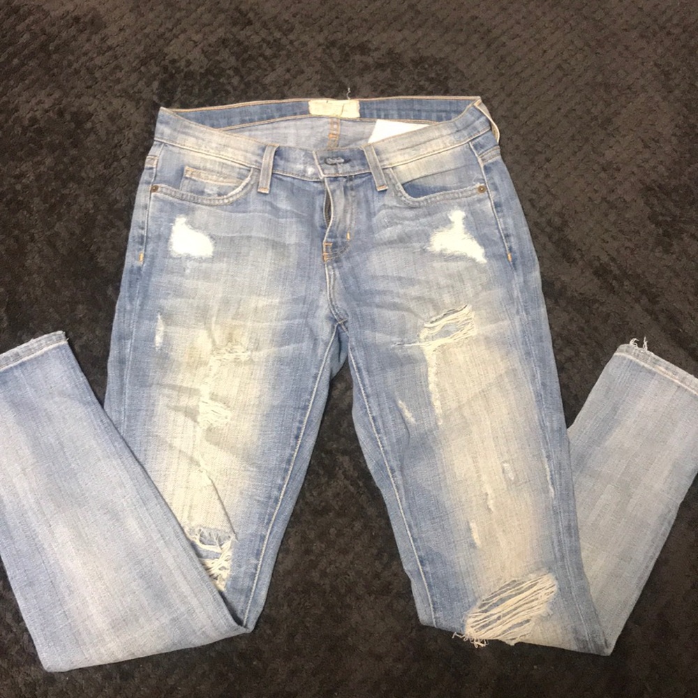 Current Elliot skinny ripped jeans